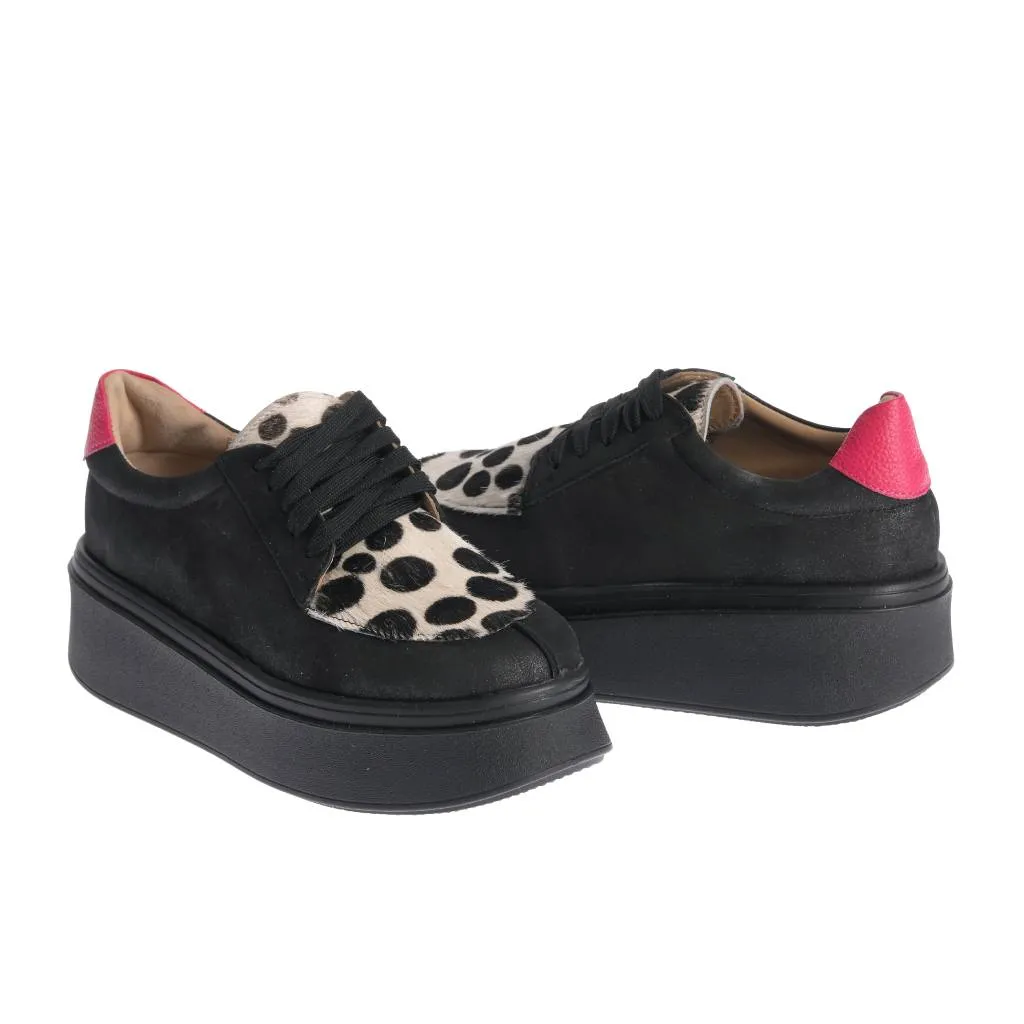 Ana Urbana Dallas pantofi casual negru-alb platformă