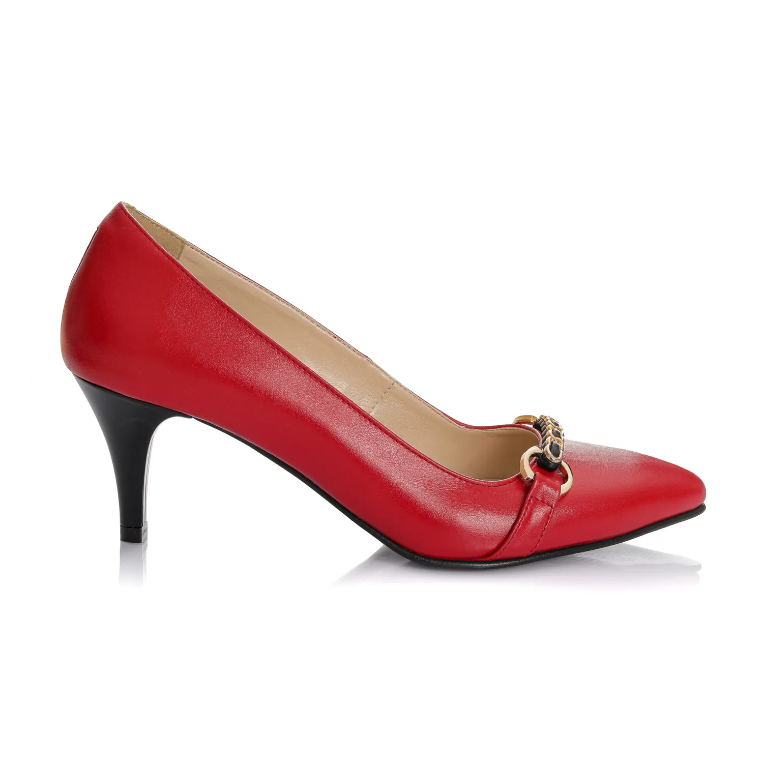 Catinca Shoes A52 RB pantofi piele naturala rosu box