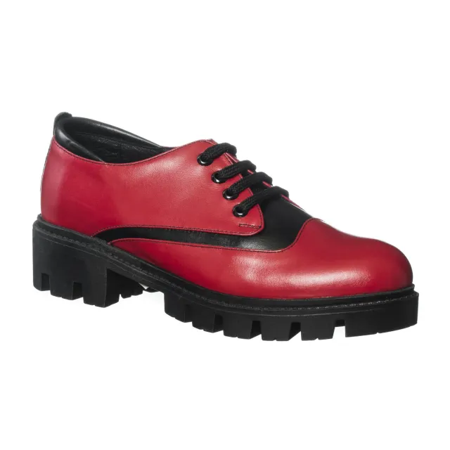 Catinca Shoes X4 RBN pantofi dama piele naturala rosu