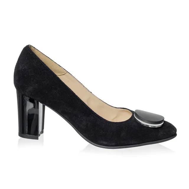 Catinca Shoes A30 NA pantofi dama negru antilopa piele