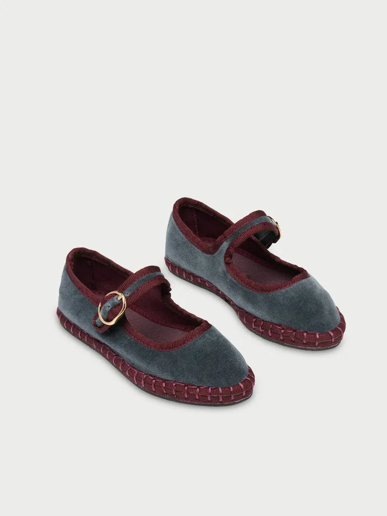 Flagelus Georgina Kids pantofi copii catifea gri