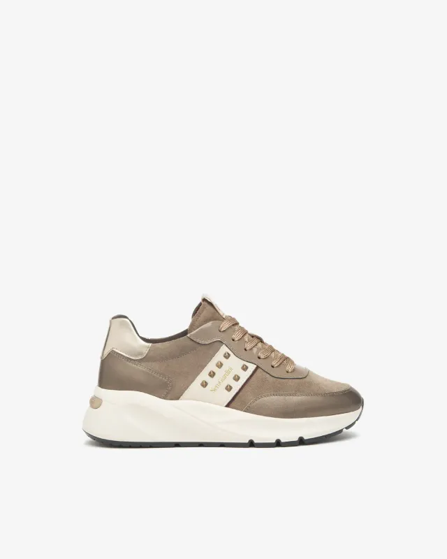 Sneakers damă NeroGiardini piele întoarsă toamnă-iarnă