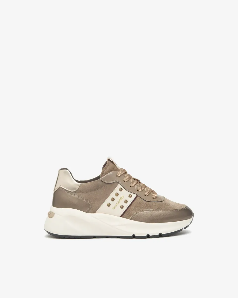 Sneakers damă NeroGiardini piele întoarsă toamnă-iarnă