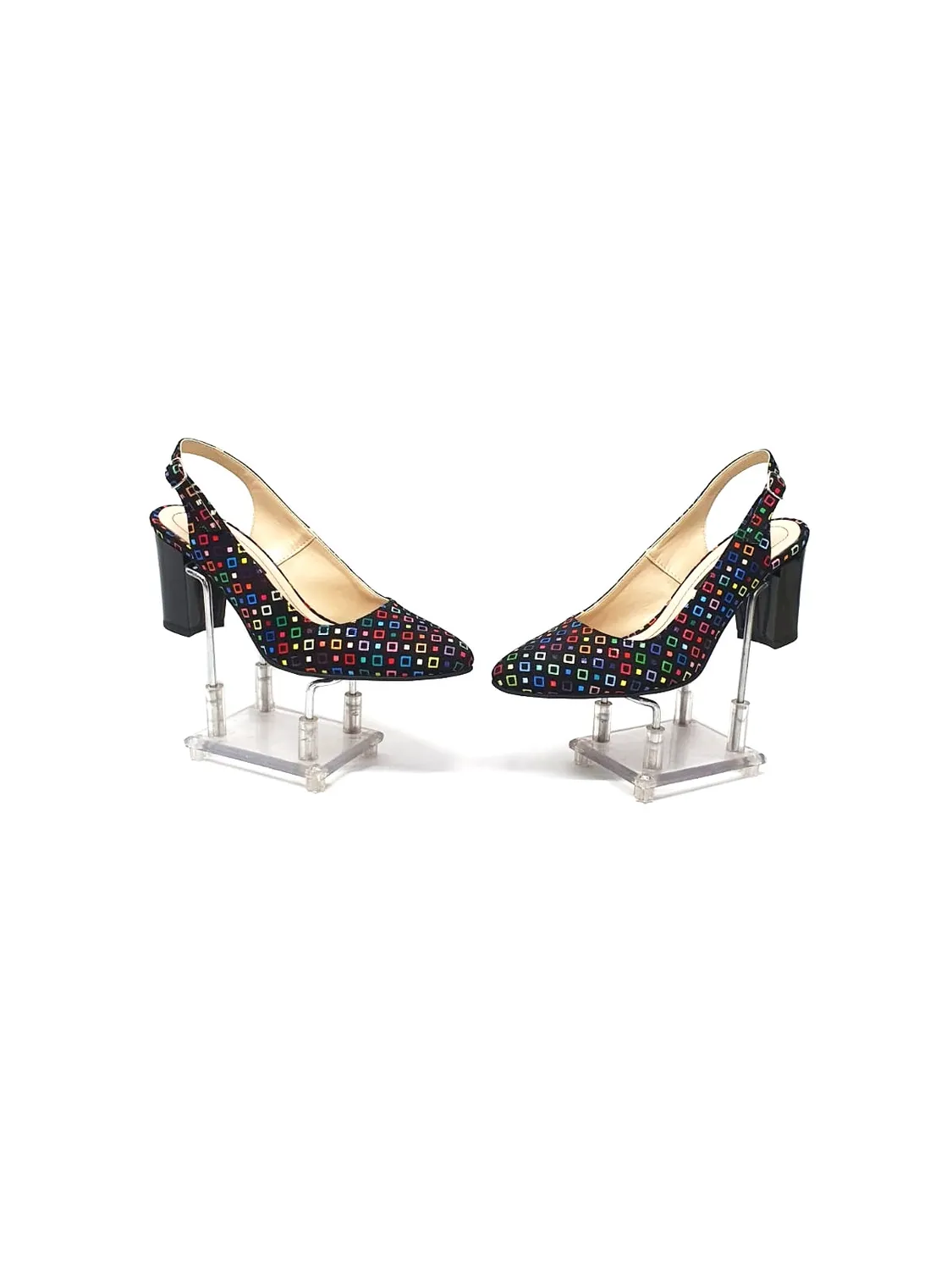 Catinca Shoes V7 PC sandale dama piele patratele colorate