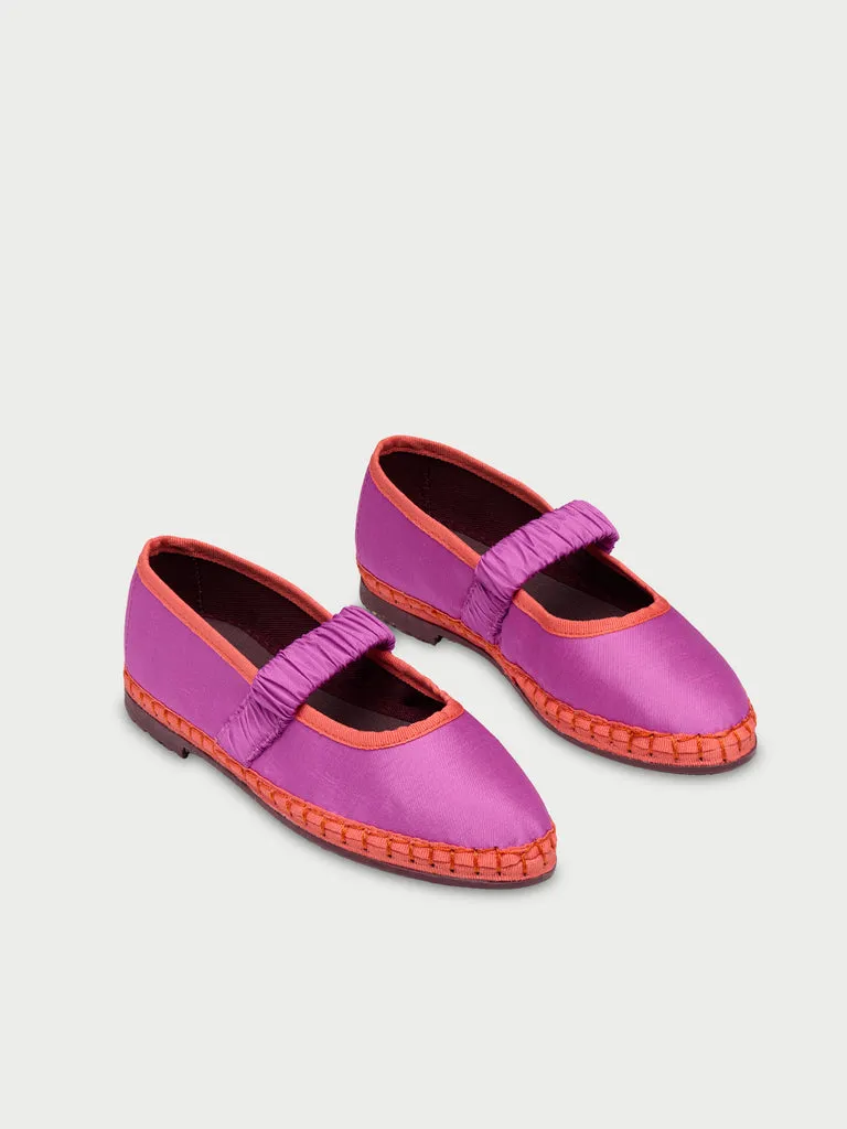 Flagelus Mafalda Fuchsia Kids pantofi copii matase