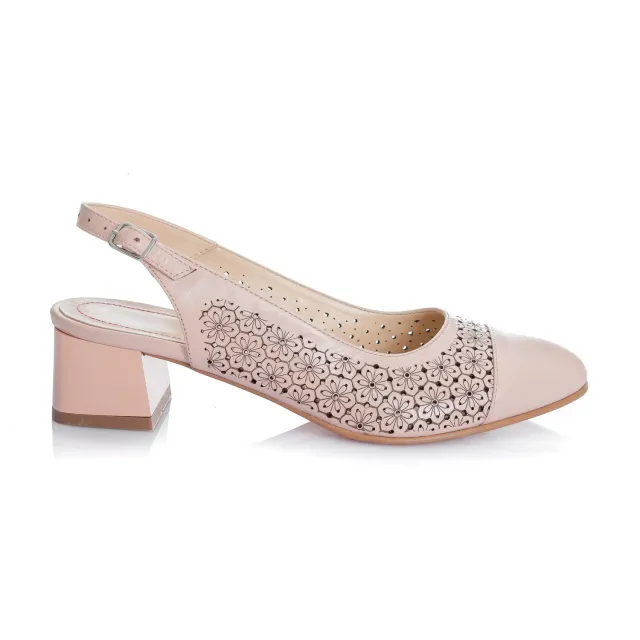 Catinca Shoes D16 NU sandale dama nude box piele naturala