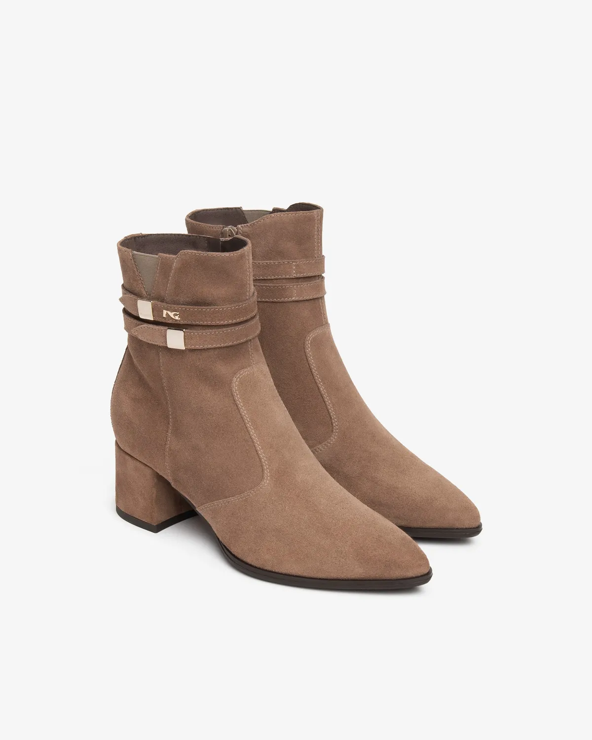 NeroGiardini botine piele intoarsa dama toc 60 mm