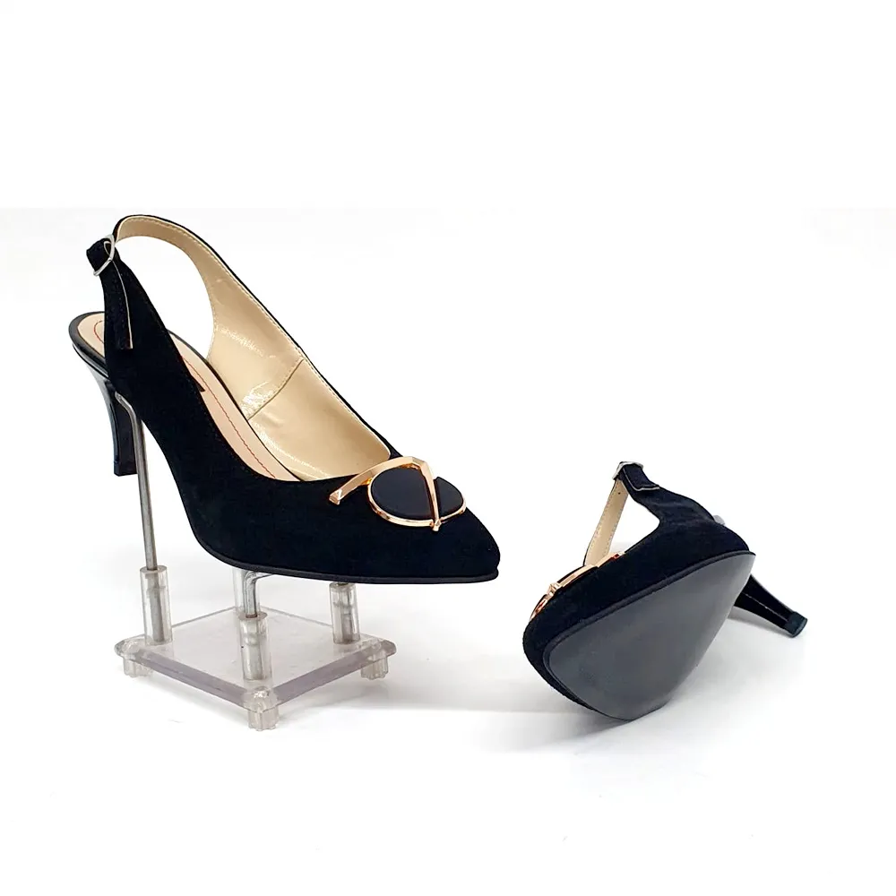 Catinca Shoes D23 NA sandale dama piele negru antilopa