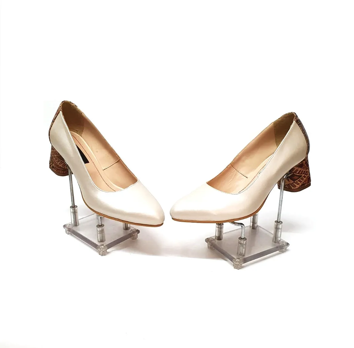 Catinca Shoes A4 BSTM pantofi bej piele naturală