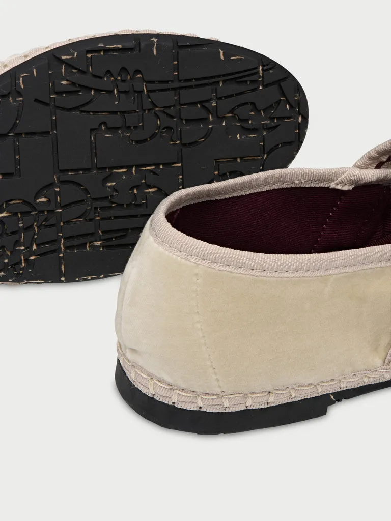 Flagelus Pierre Cream balerini crem catifea