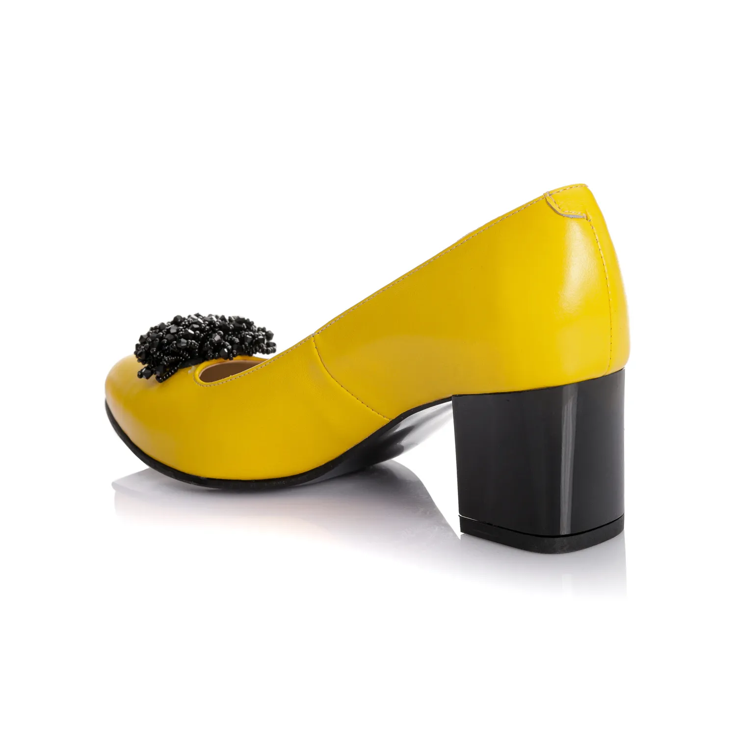 Pantofi dama piele naturala Catinca Shoes A59 G galben box