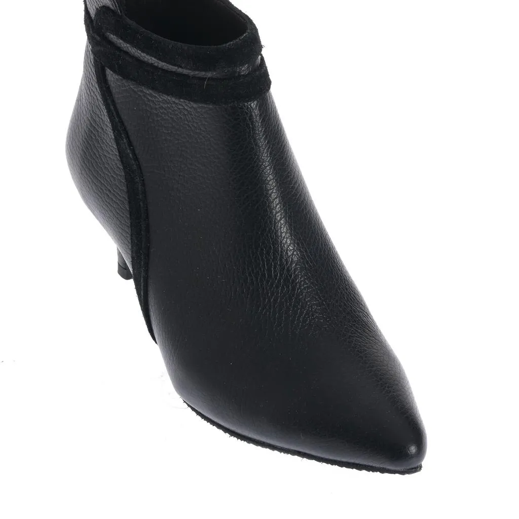 Ana Urbana Shoes Phoenix botine piele negre toc mic