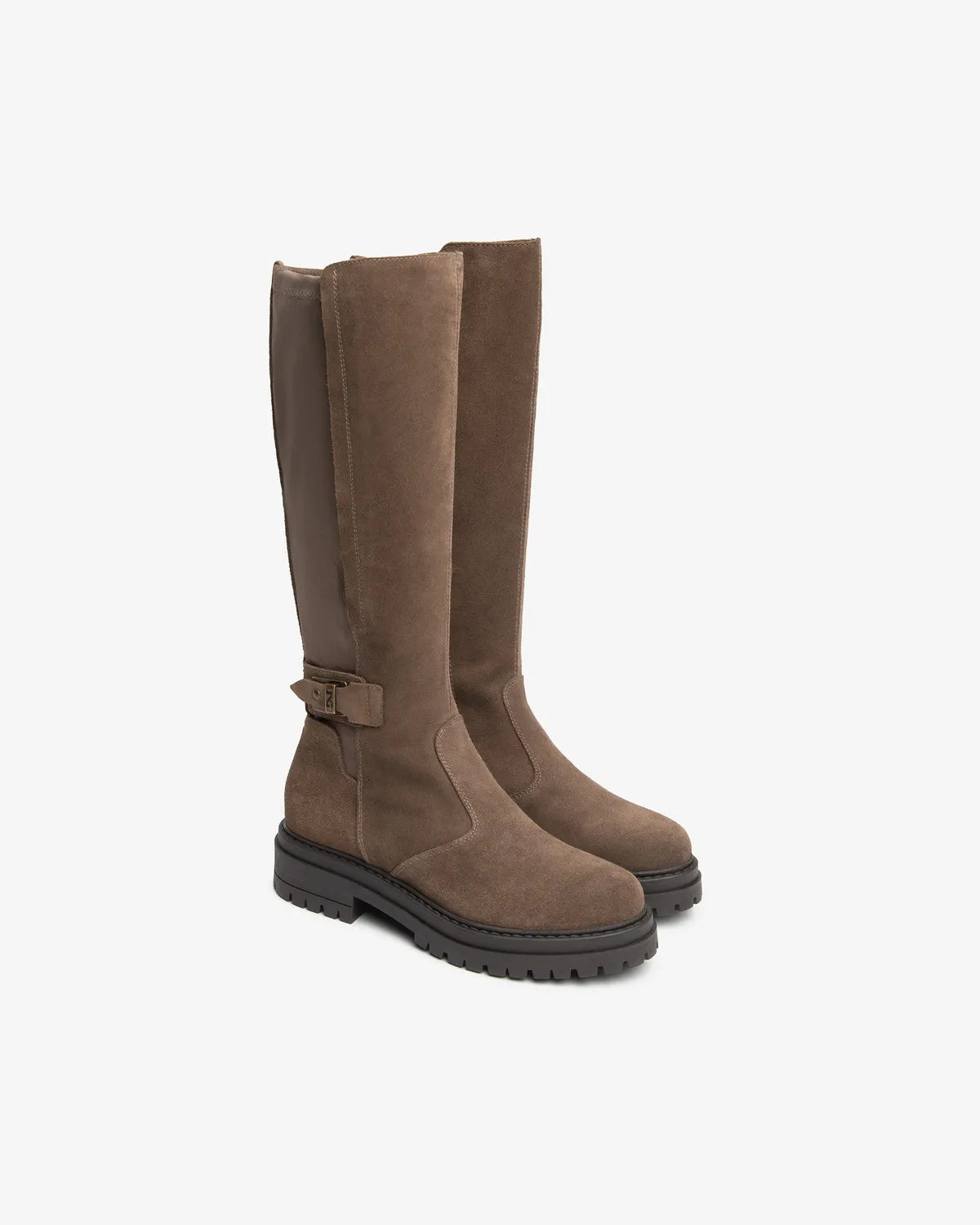 NeroGiardini cizme dama piele intoarsa toc 4 cm
