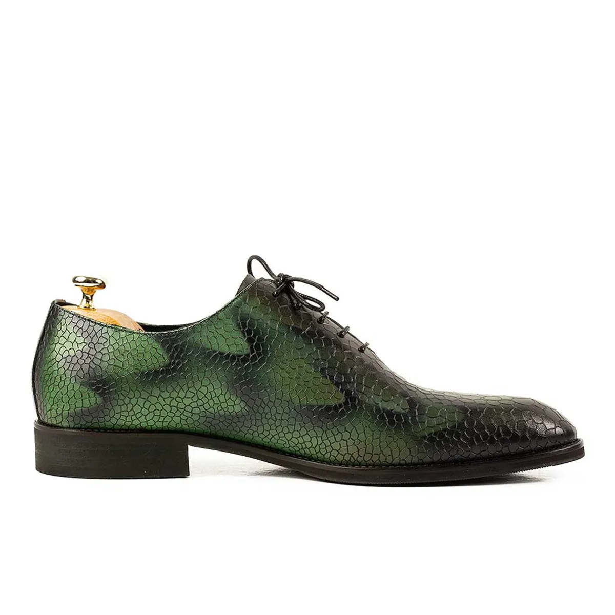 Lucas Shoes Elegant 715 pantofi piele verde valuri