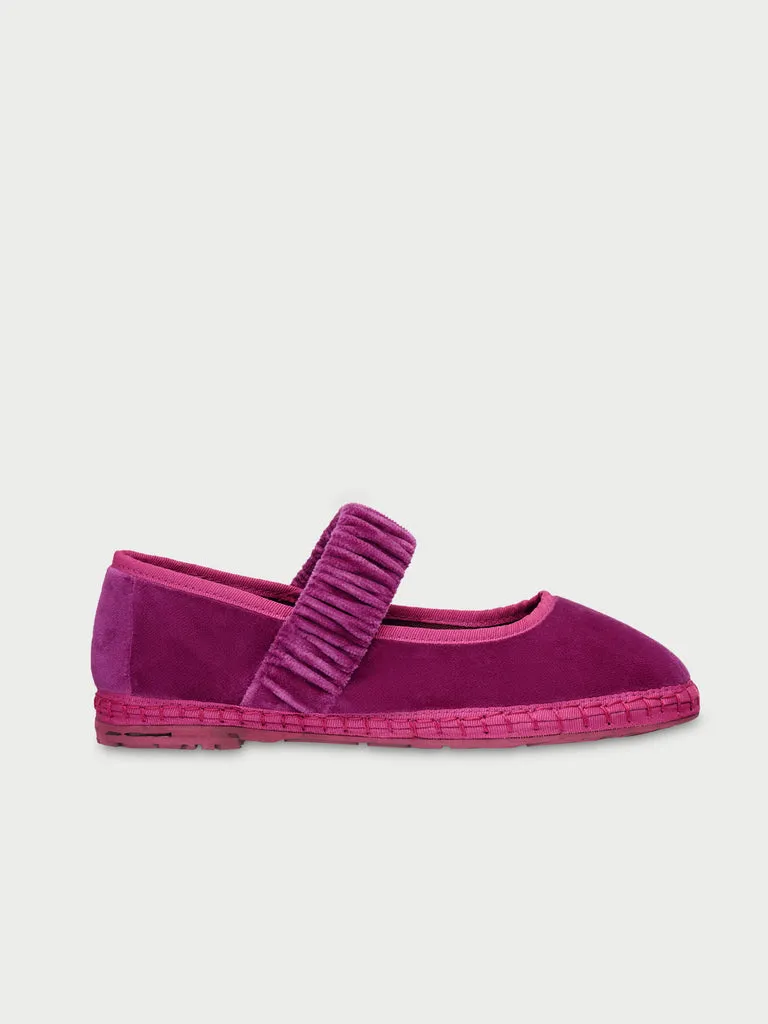 Flagelus Mafalda Magenta pantofi catifea fuchsia