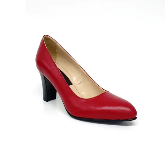 Catinca Shoes A28 RB pantofi dama piele naturala rosu