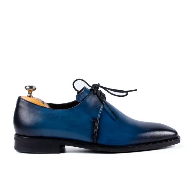 Lucas Shoes Elegant Derby Arca pantofi albastru piele naturala