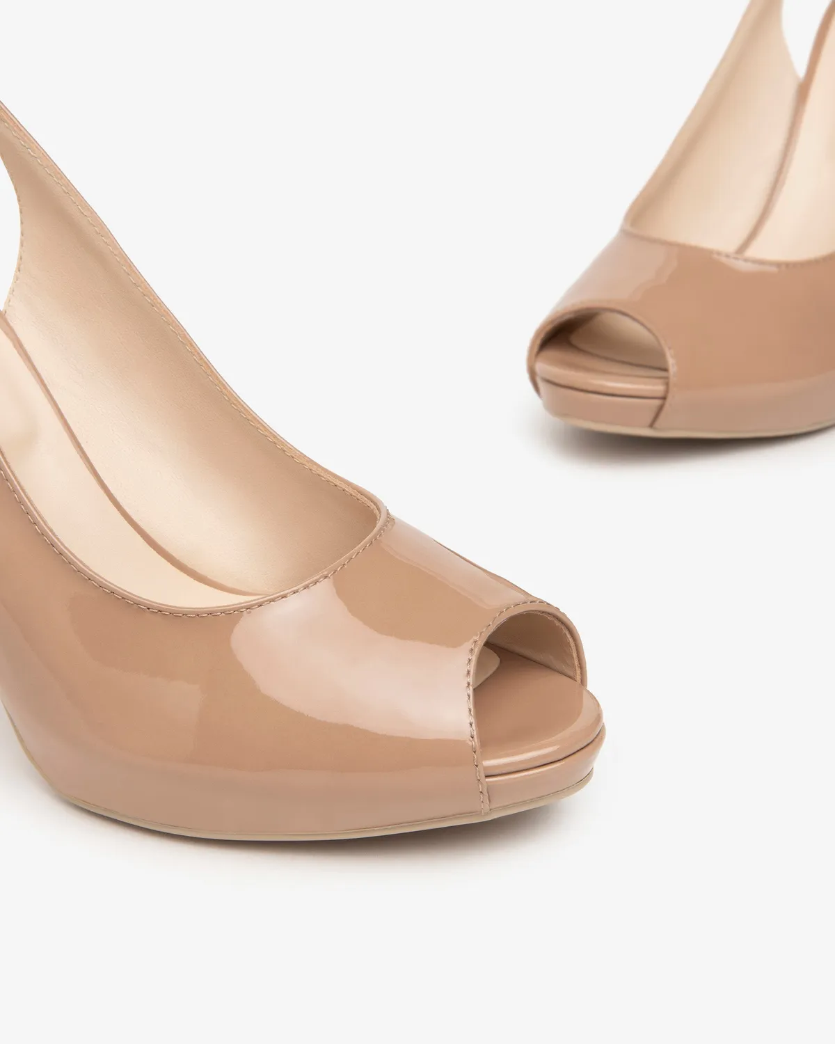 NeroGiardini pantofi slingback lac dama cu baretă