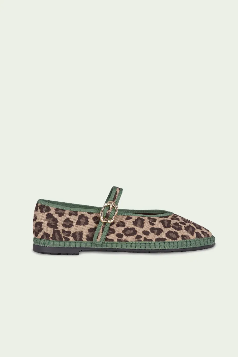 Flagelus Pierre Leopard Green pantofi in animal print
