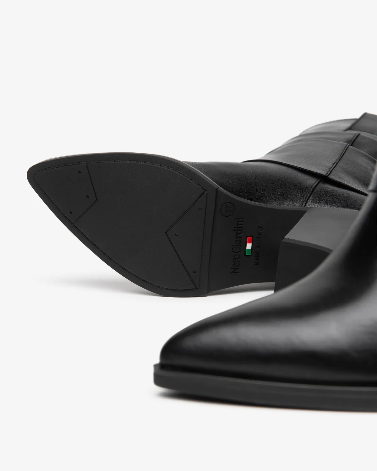 NeroGiardini cizme western dama piele toc 80 mm