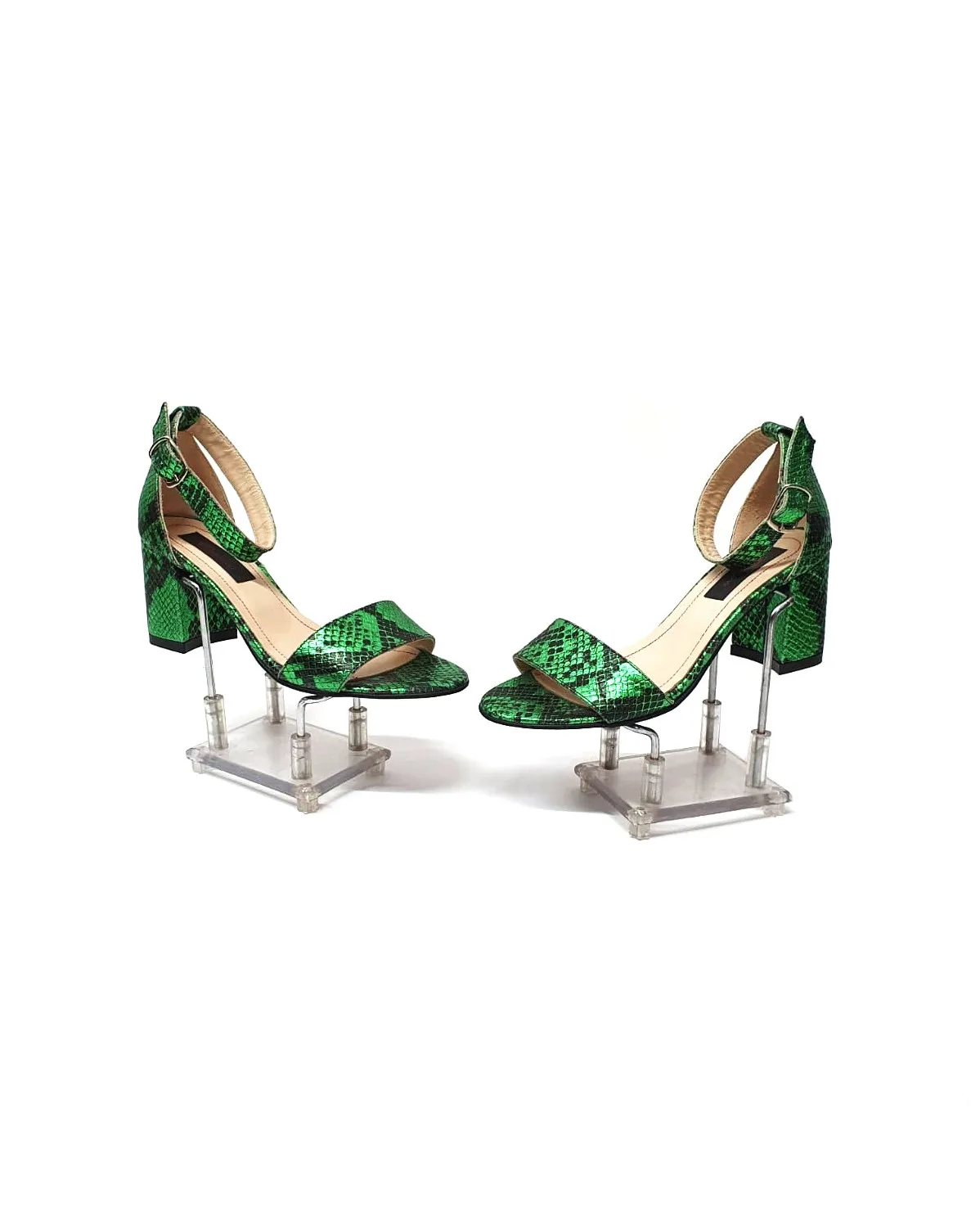 Catinca Shoes S10 CV sandale dama piele verde croco