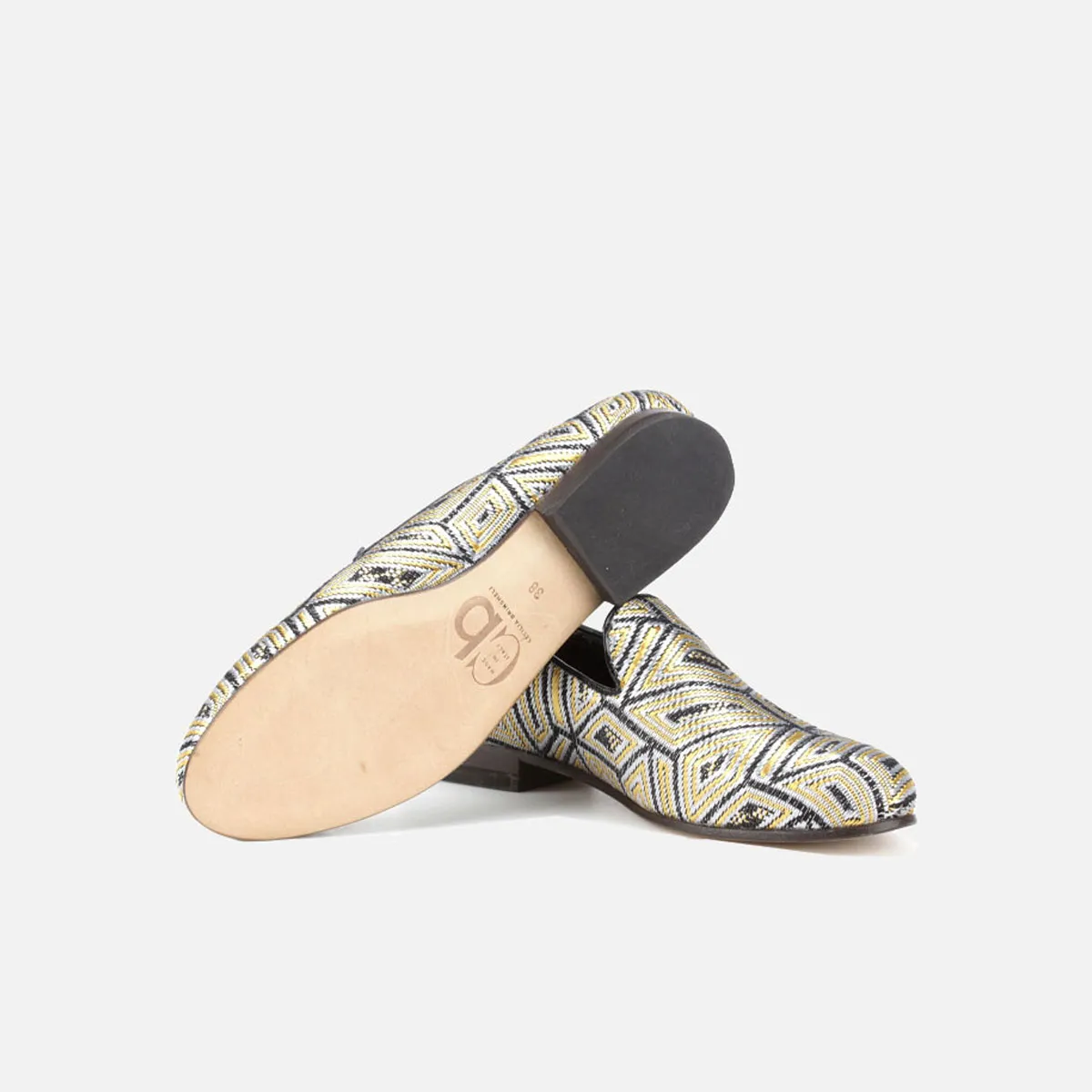 Cecilia Bringheli Positano pantofi slip-on aur-argintiu