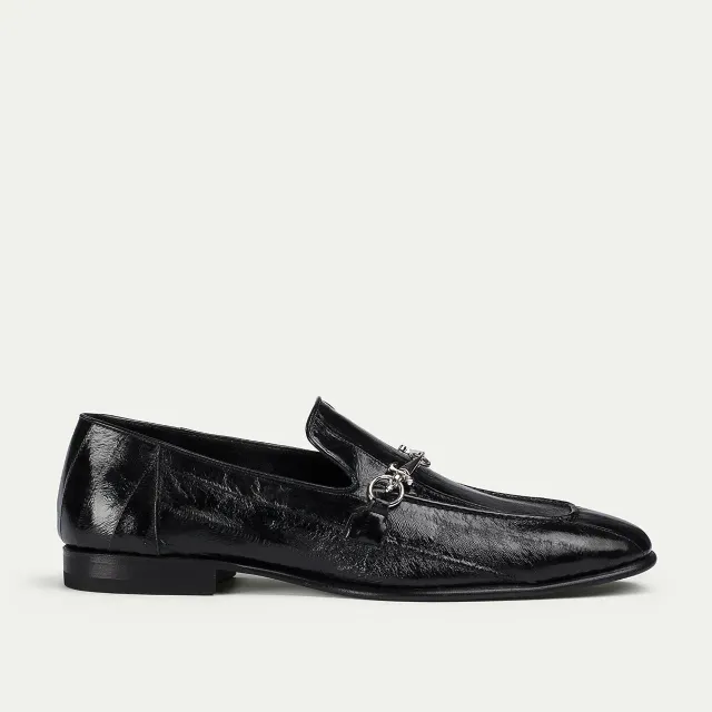 Cesare Paciotti Pocket mocasini barbati piele neagra anguila