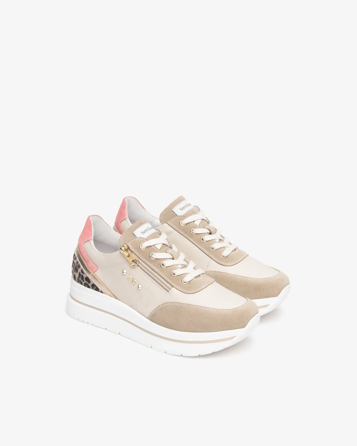 NeroGiardini sneakers damă piele intoarsă vară