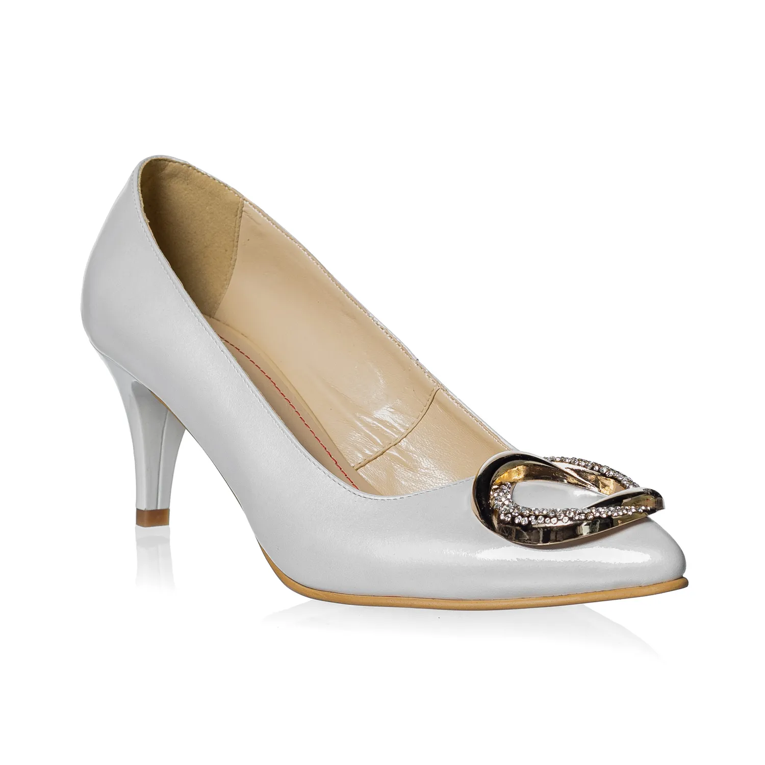 Catinca Shoes A31 AS pantofi dama alb piele naturala