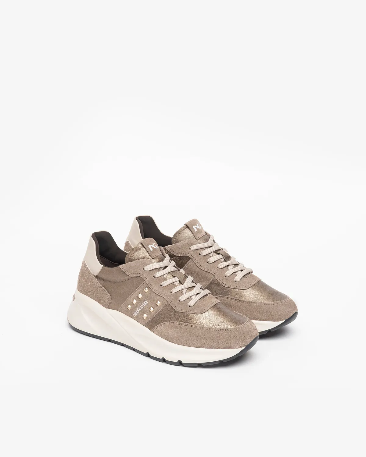 NeroGiardini Sneakers Dama Piele cu Velur Casual