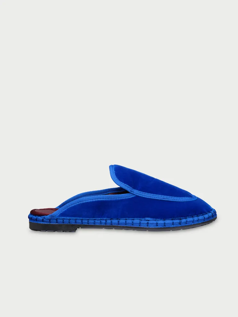 Flagelus Bruna Blue pantofi catifea albastru