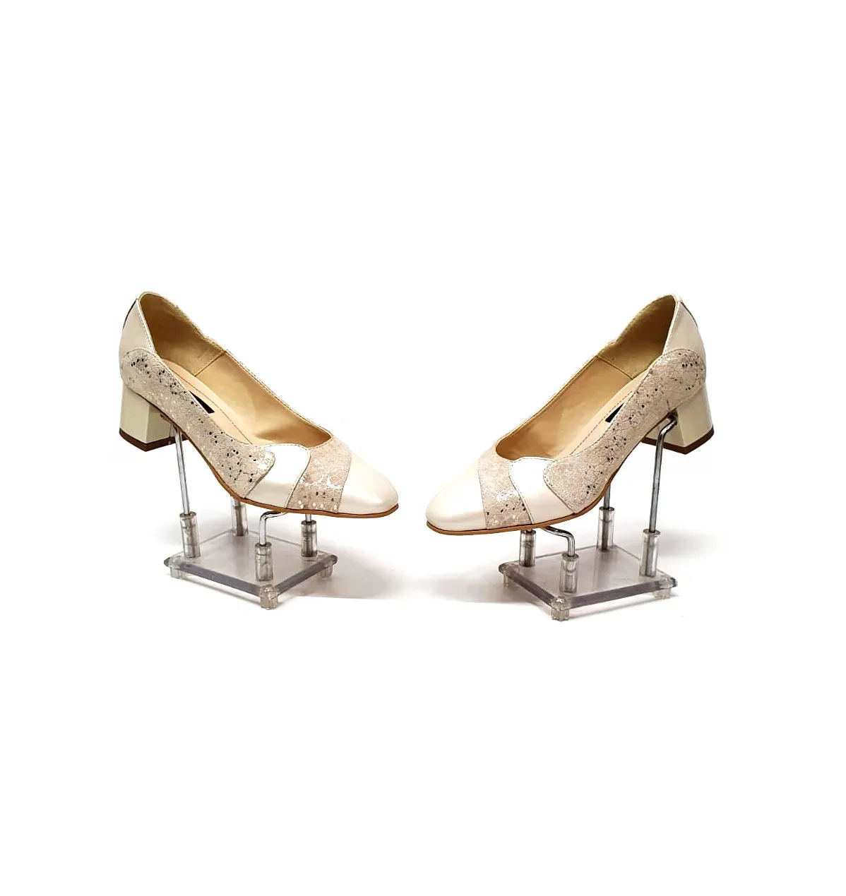 Catinca Shoes 505 BSFA pantofi damă bej sidef aurii