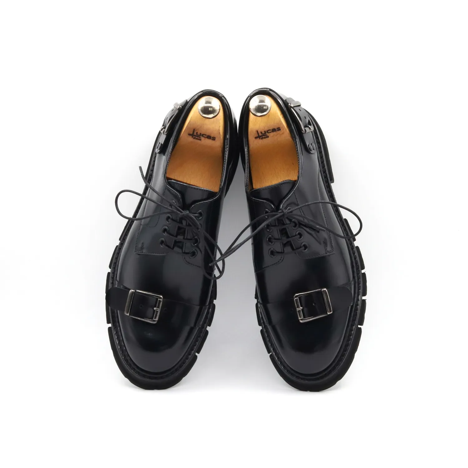 Lucas Shoes Elegant Buckle Oxford pantofi negru