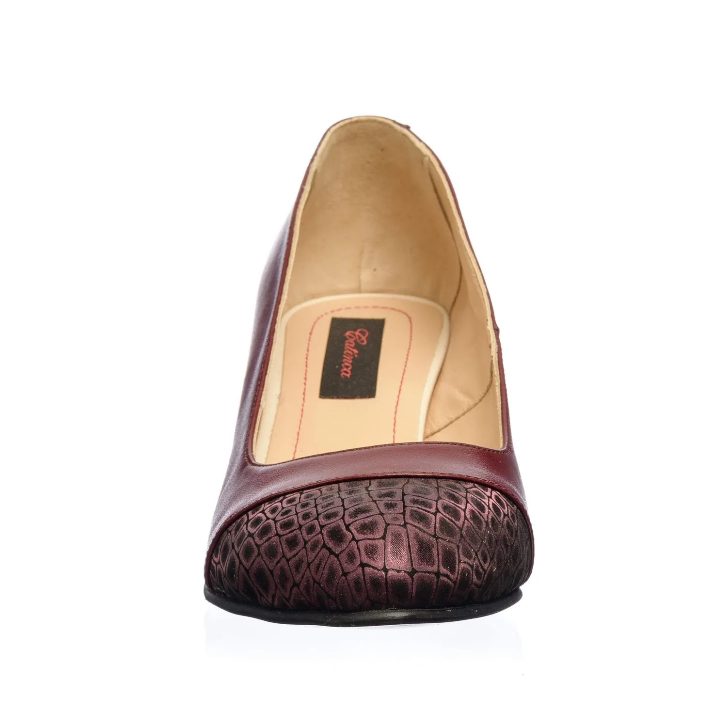 Catinca Shoes A3 BOVP pantofi dama bordo piele naturala