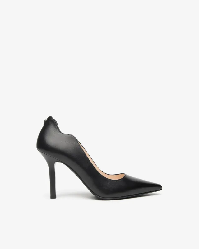 NeroGiardini pantofi dama piele stiletto 95mm varf ascutit