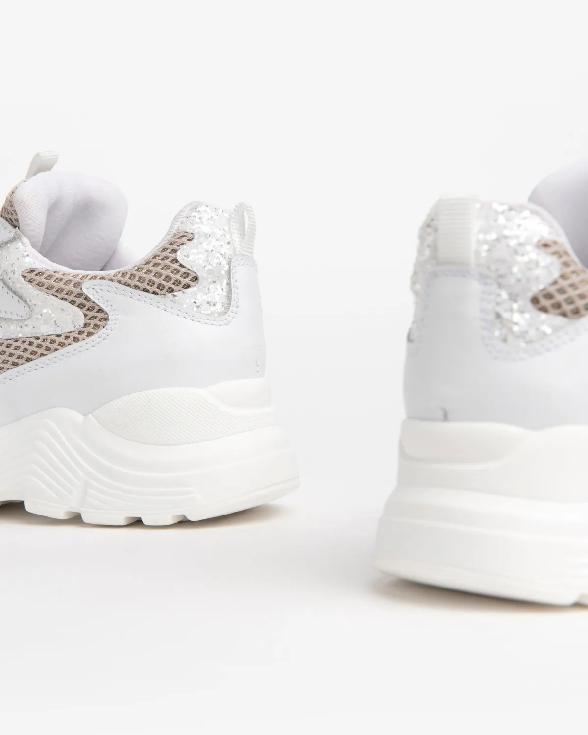 NeroGiardini sneakers fete piele cu sclipici