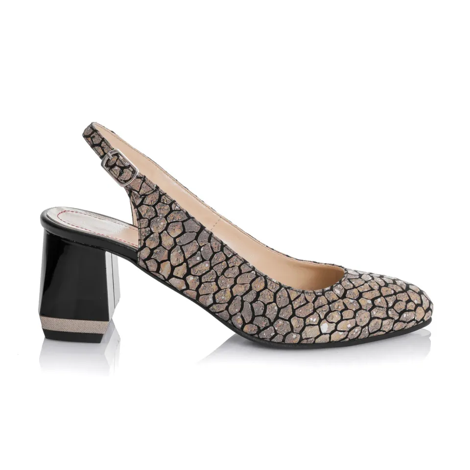 Catinca Shoes D20 Maro Ponei sandale dama piele naturala