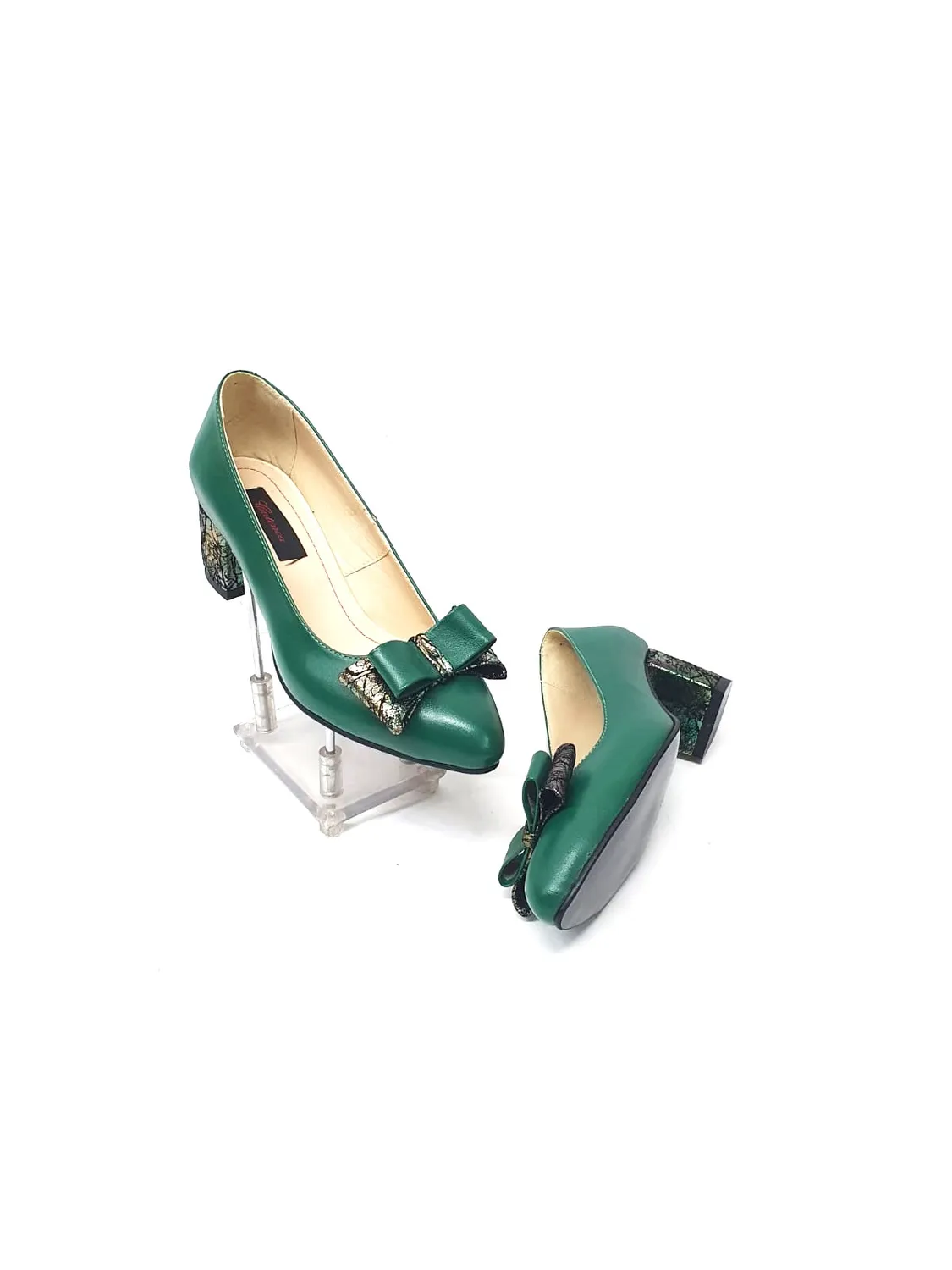 Catinca Shoes A12 VBS pantofi dama piele verde box