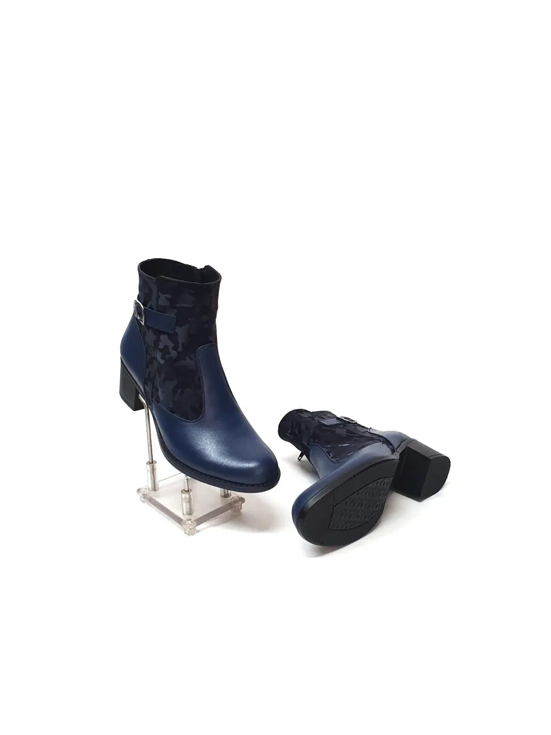 Catinca Shoes GX52 BBCN ghete dama piele albastru camuflaj
