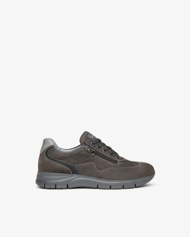 NeroGiardini sneakers piele barbati cu fermoar nabuk