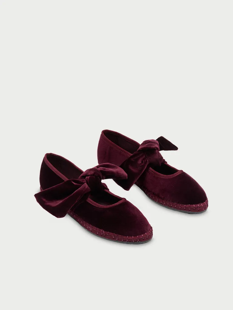 Flagelus Lyra Wine papuci slipper bordo catifea