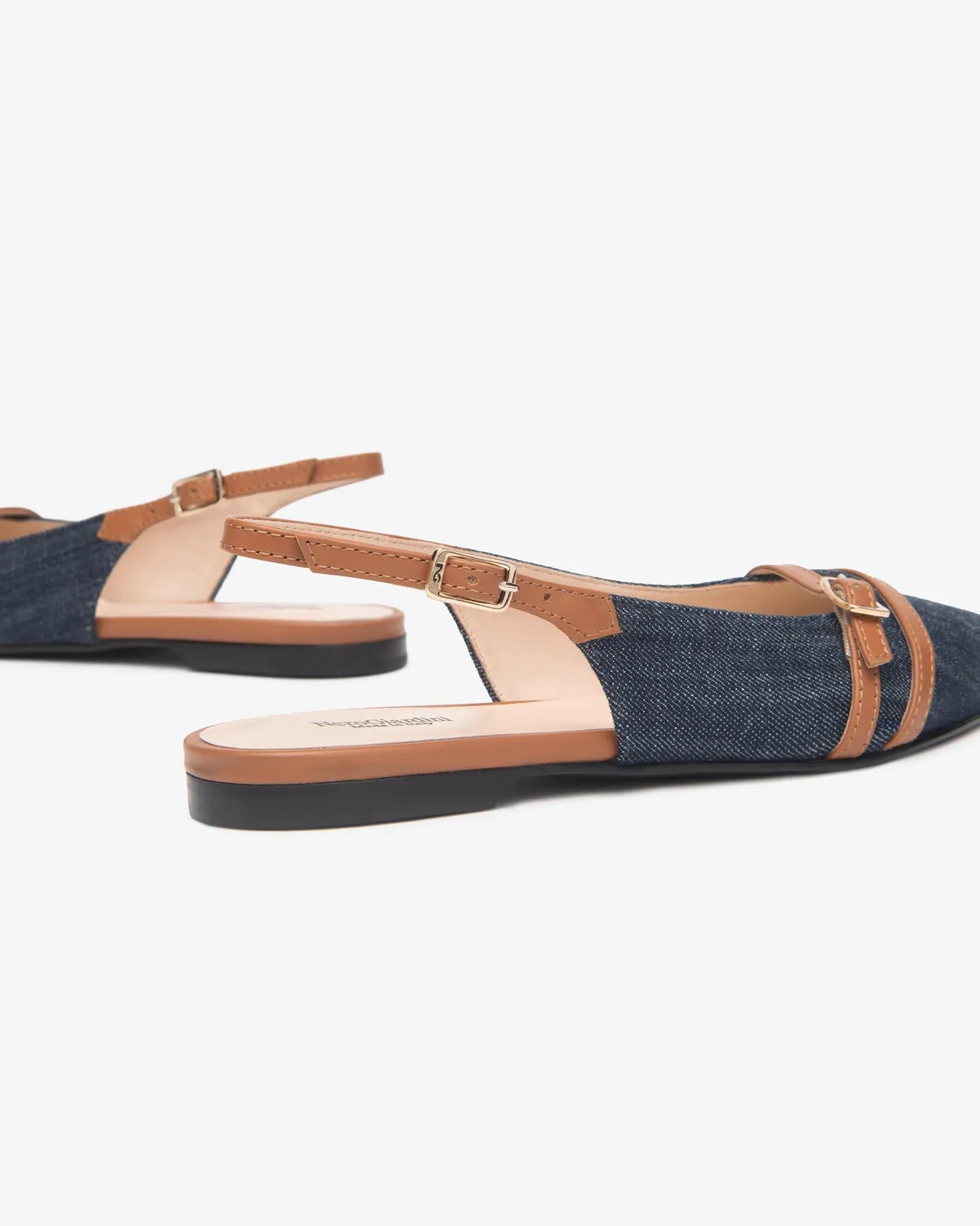 NeroGiardini slingback dama piele si textil elegant