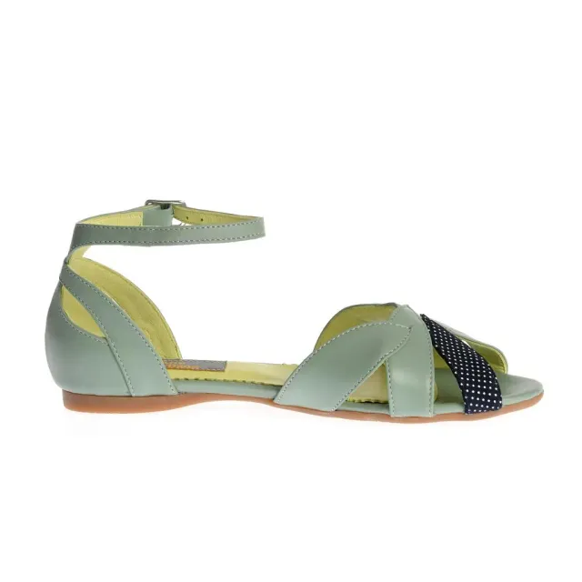 Ana Urbana Santa Barbara sandale piele verde mentă