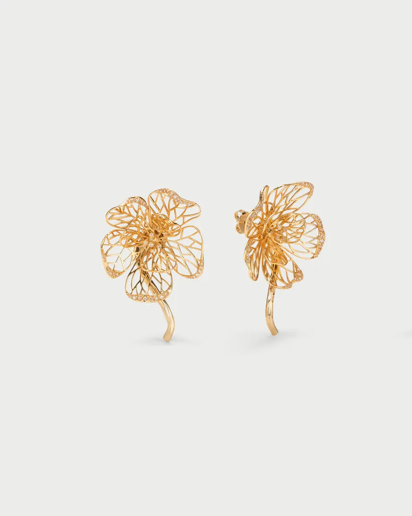 Flagelus Ume Gold cercei aurii placati 50 mm