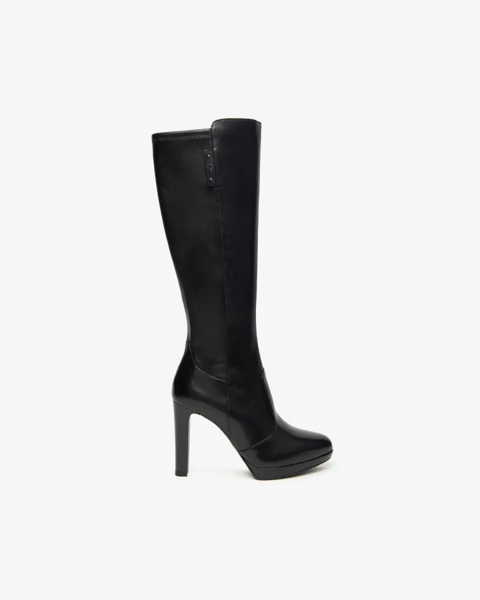 NeroGiardini cizme dama piele toc 100 mm platforma