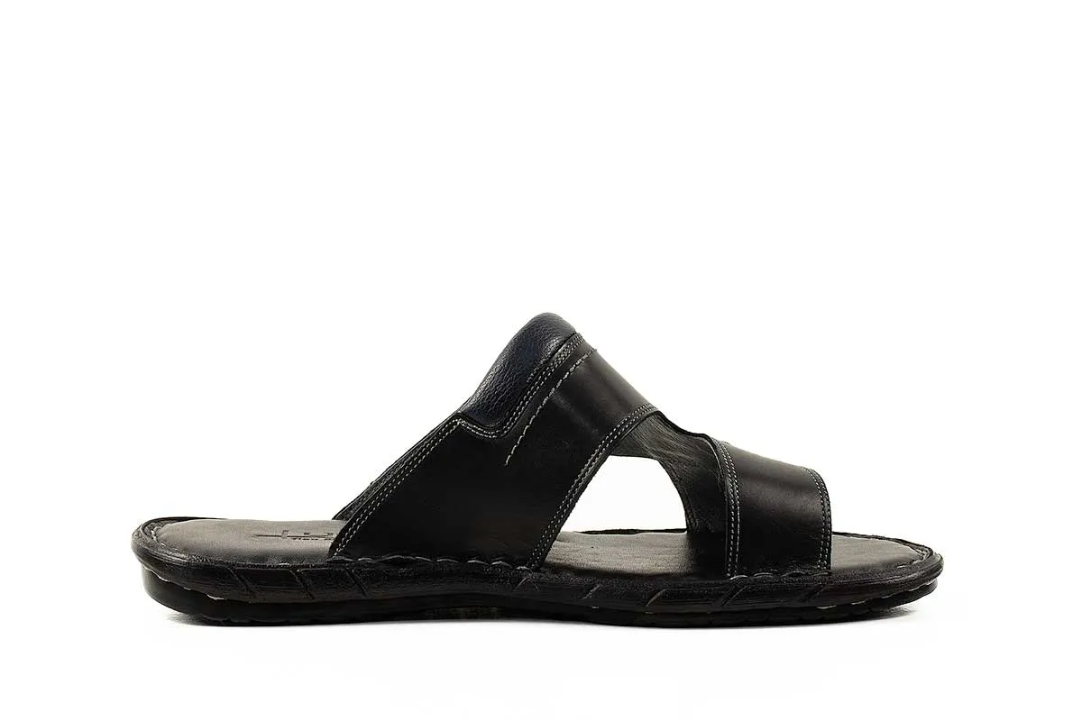 Lucas Shoes Sandale 300 sandale negre barbati piele