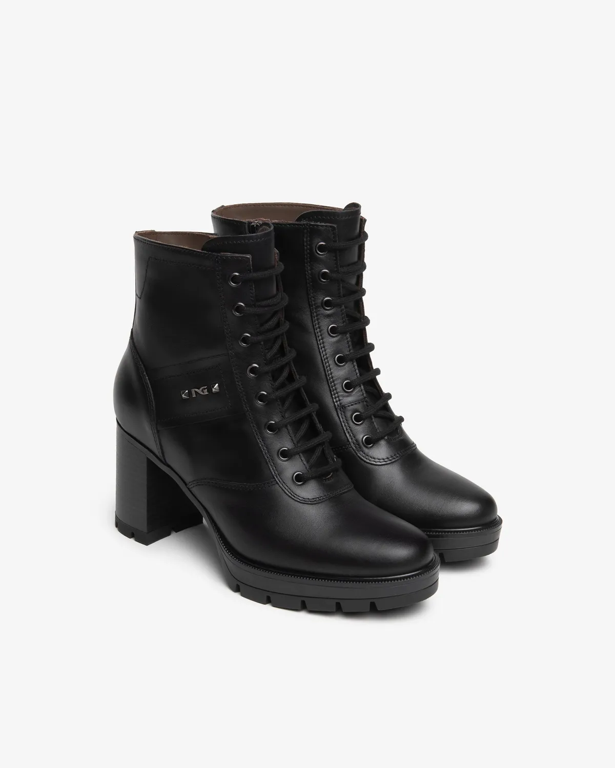 NeroGiardini bocanci dama piele cu toc 8 cm