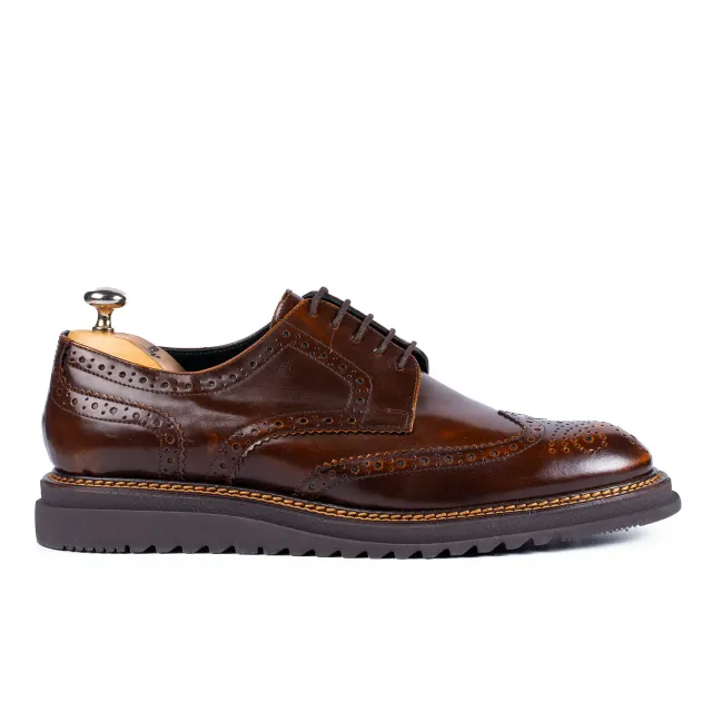 Lucas Shoes Casual 555 pantofi barbati maro semi-lac