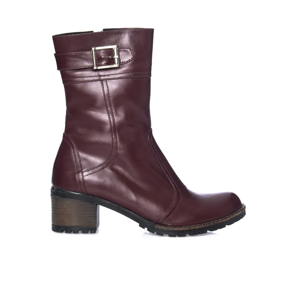 Catinca Shoes 335 BB ghete dama piele naturala bordo