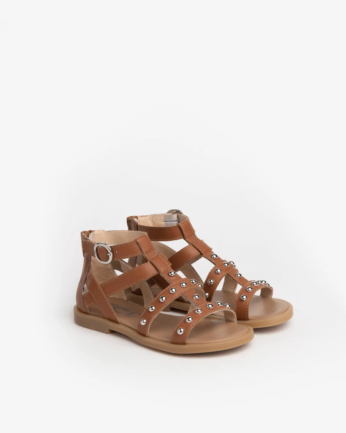 NeroGiardini Sandale fete piele gladiator cu fermoar